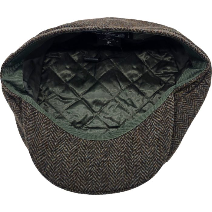 Classic Wool Grey Herringbone Newsboy Cap