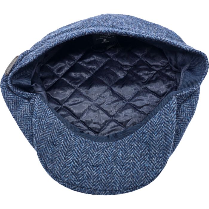 Classic Wool Grey Herringbone Newsboy Cap