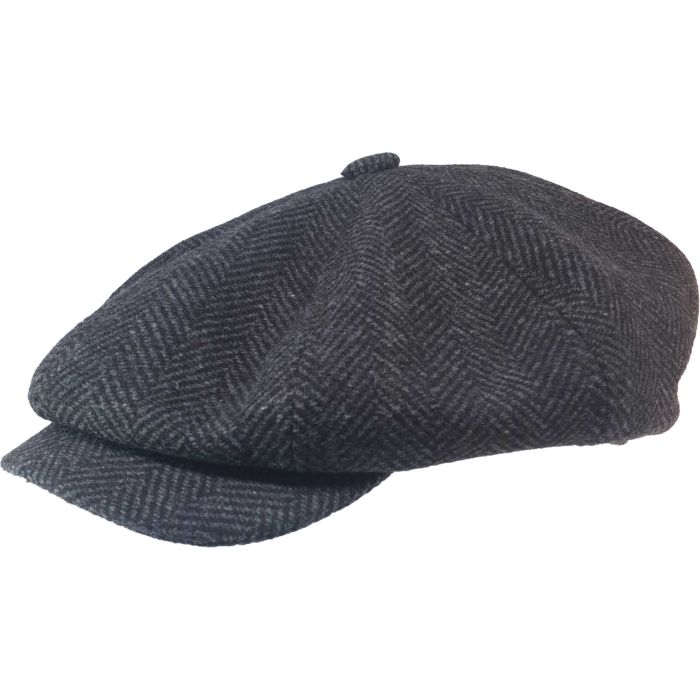 Classic Herringbone Newsboy Cap