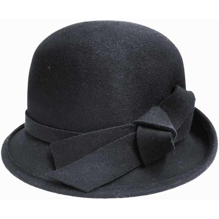 Womens Wool Felt Vintage Cloche Hat