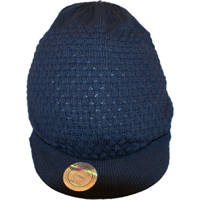 Large Knitted Peaked Rasta Hat