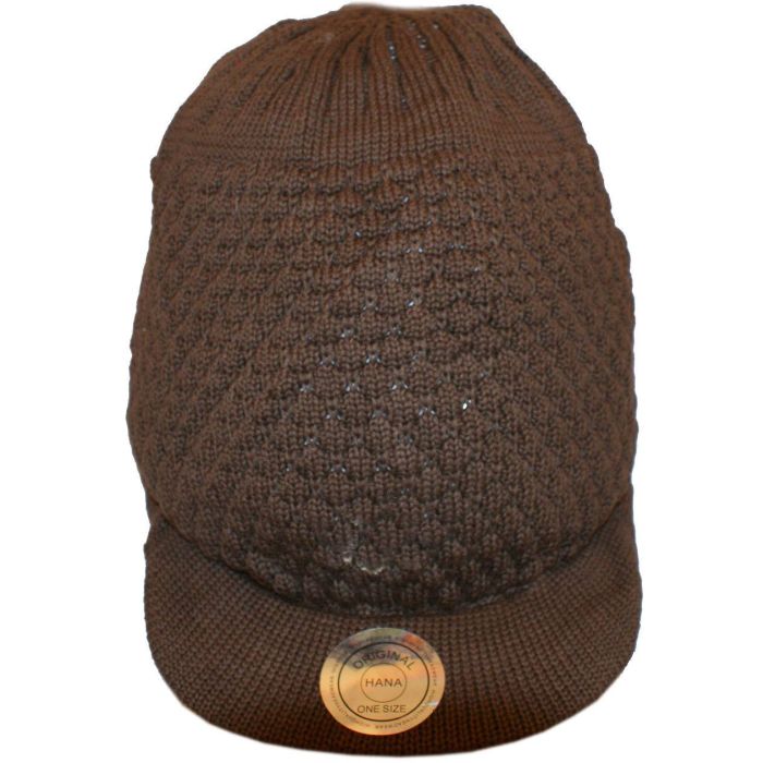 Large Knitted Peaked Rasta Hat