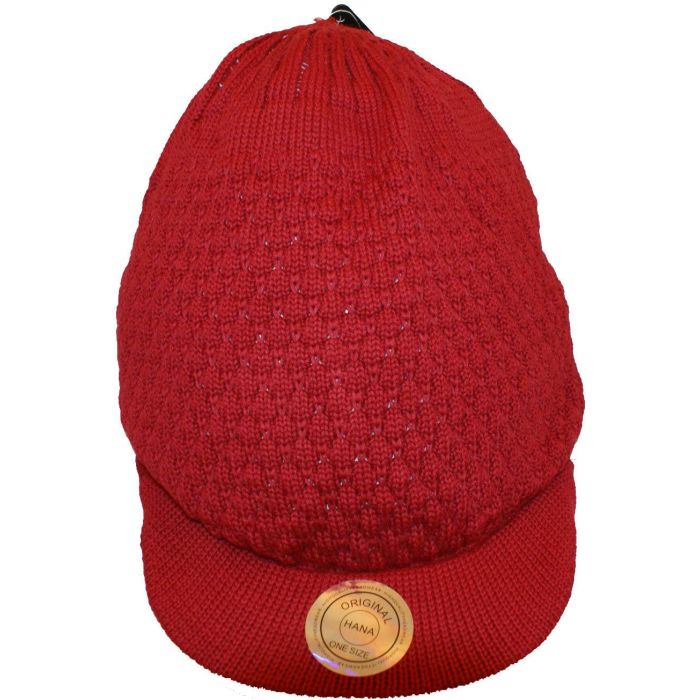 Large Knitted Peaked Rasta Hat | | EA