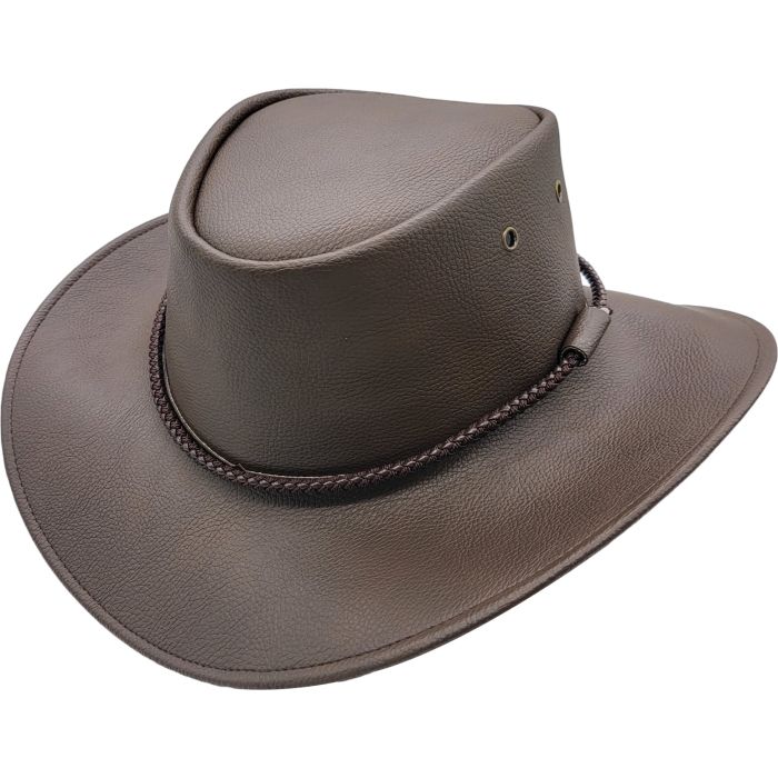 Classic Faux Leather Cowboy Hat