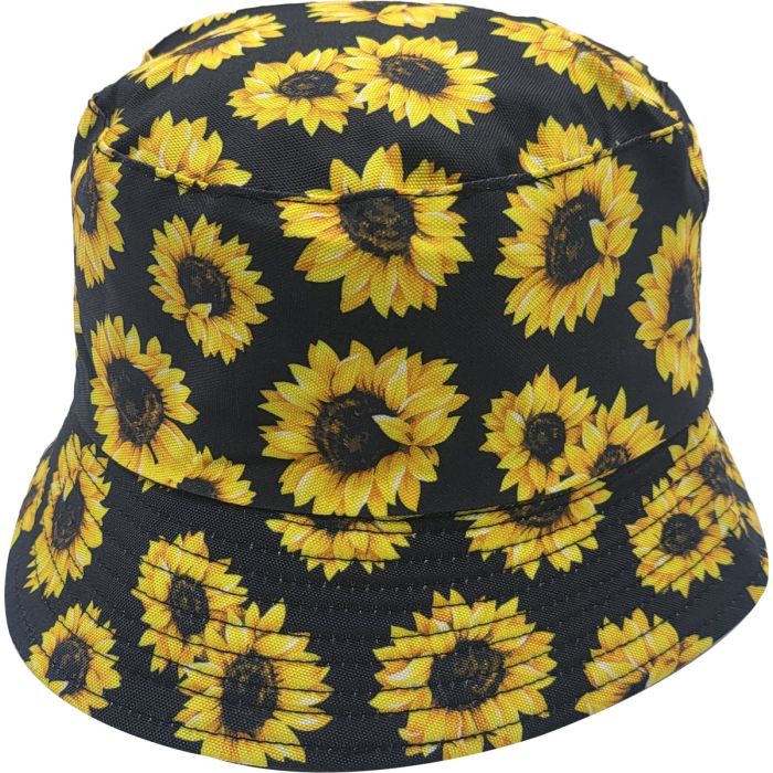 Summer Sunflower Fisherman Bucket Hats (12Pcs)