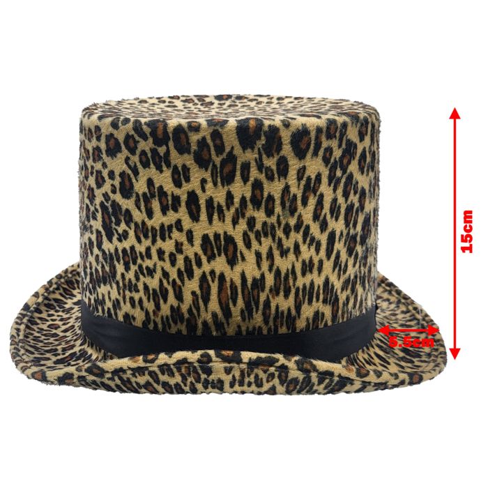 Fancy Leopard PVC Top Hat