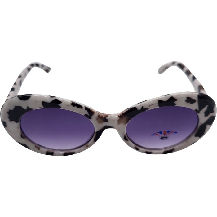 Oval Retro Cow Print Sunglasses (12Pcs)
