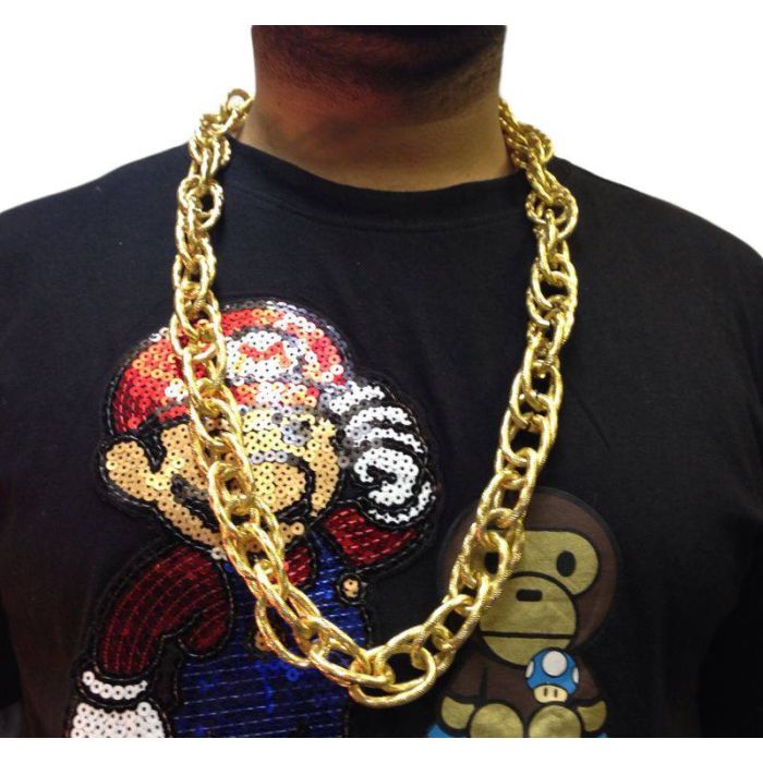 33cm Long Gold Style Hip Hop Costume Chain Necklace