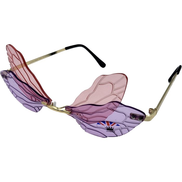Funky Rimless Butterfly Sunglasses (12Pcs)