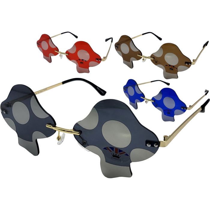 Mushroom Shape Rimless Sunglasses (12Pcs)