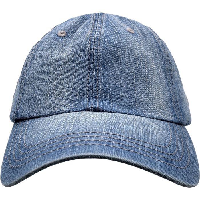 Plain Denim Baseball Caps (12Pcs)