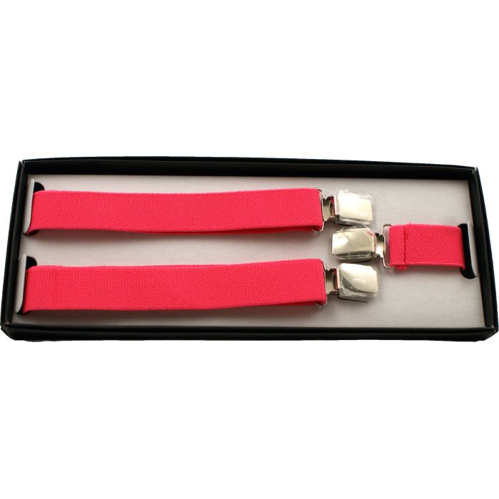 25mm Thin Adjustable Plain Braces / Suspenders - Boxed