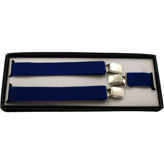 25mm Thin Adjustable Plain Braces / Suspenders - Boxed