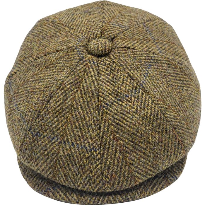 Check Herringbone Pattern Newsboy Cap