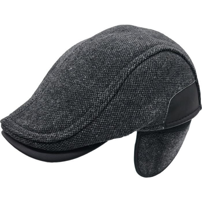 Winter Flat Cap With Ear Flaps
