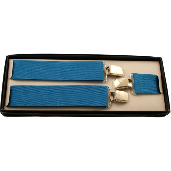 35mm Wide Adjustable Plain Braces / Suspenders - Boxed