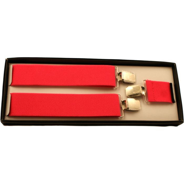 35mm Wide Adjustable Plain Braces / Suspenders - Boxed