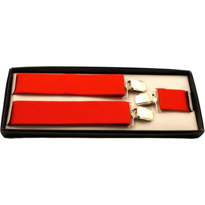 35mm Wide Adjustable Plain Braces / Suspenders - Boxed