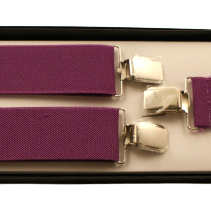 35mm Wide Adjustable Plain Braces / Suspenders - Boxed