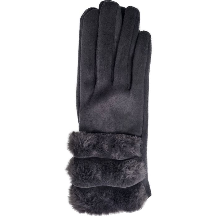 Womens Faux Suede Gloves (12pcs)