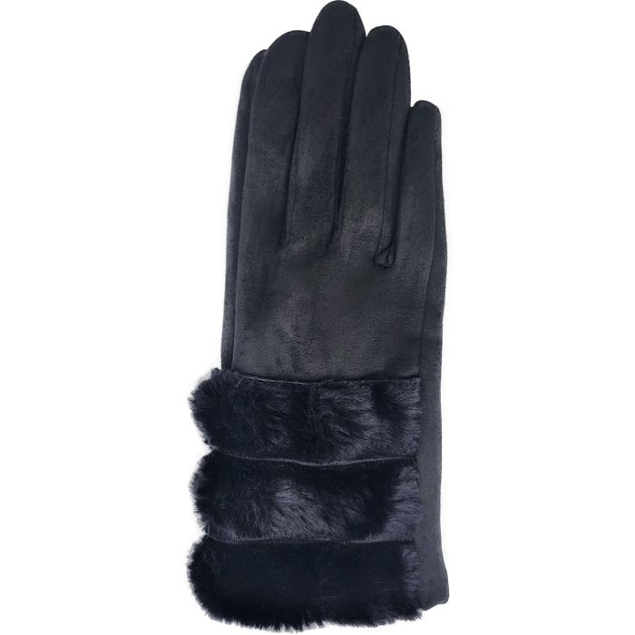 Womens Faux Suede Gloves (12pcs)