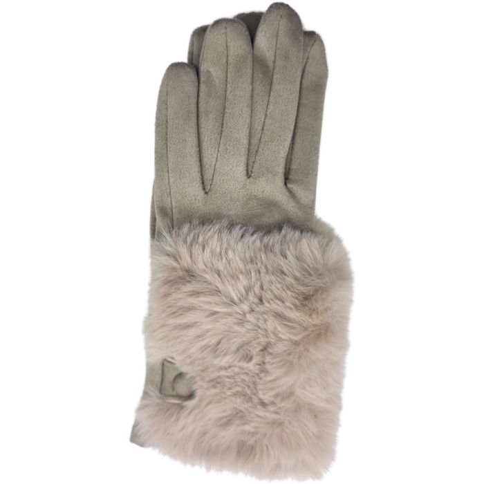 Womens Faux Suede Gloves (12pcs)