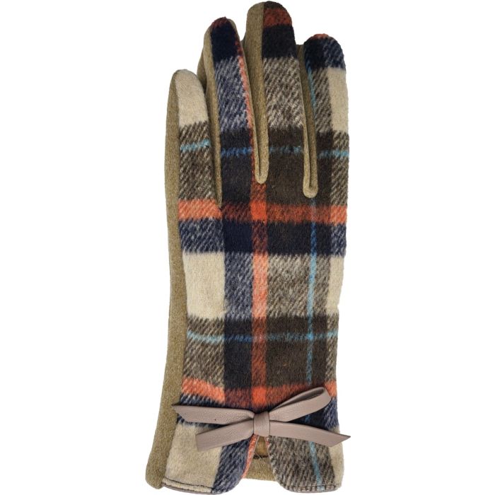 Classic Checked Womens Gloves (12Pcs)