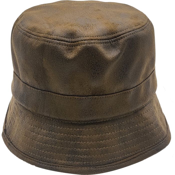 Classic Faux Leather Bucket Hat