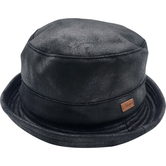 Classic Faux Leather Bucket Hat