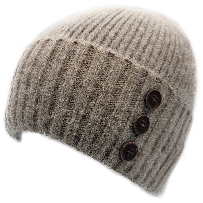 Unisex Plain Angora Beanie