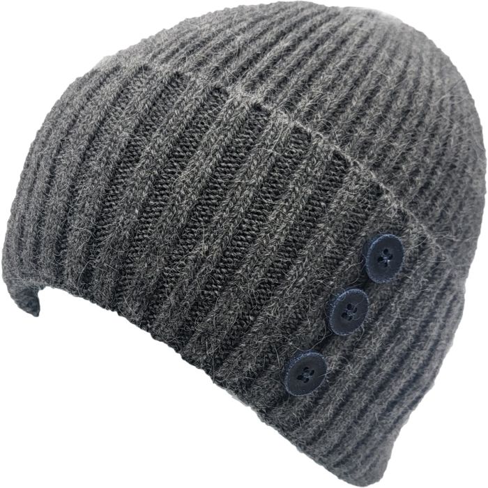 Unisex Plain Angora Beanie