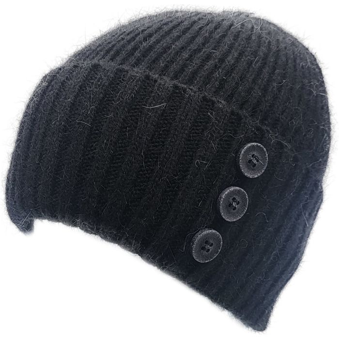 Unisex Plain Angora Beanie
