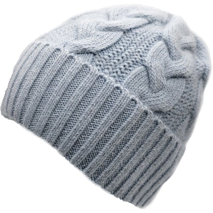 Crisscross Knit Angora Beanie (12Pcs)