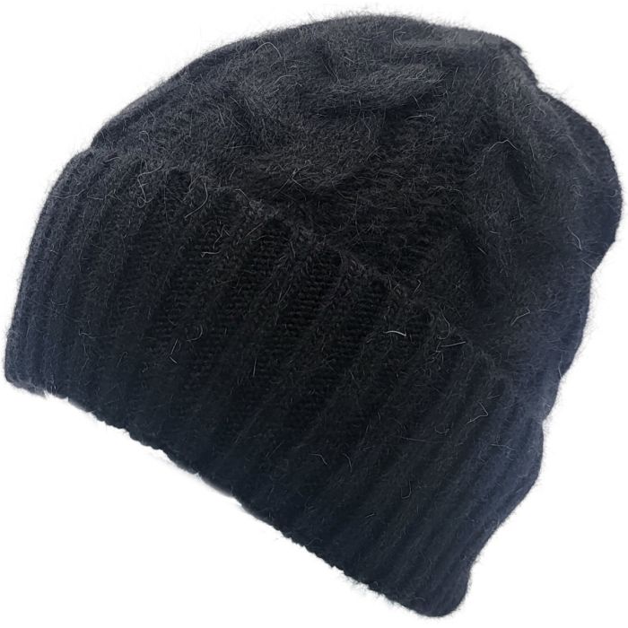 Crisscross Knit Angora Beanie (12Pcs)