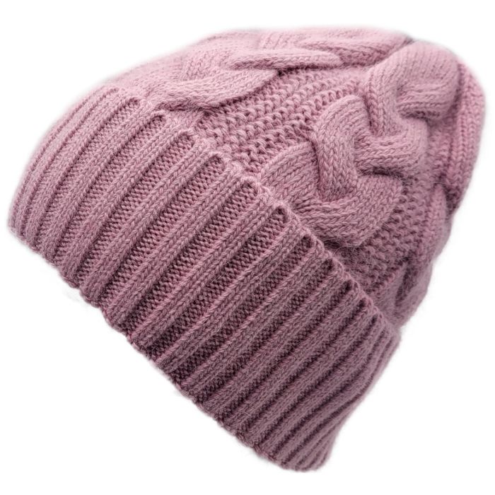Crisscross Knit Angora Beanie (12Pcs)