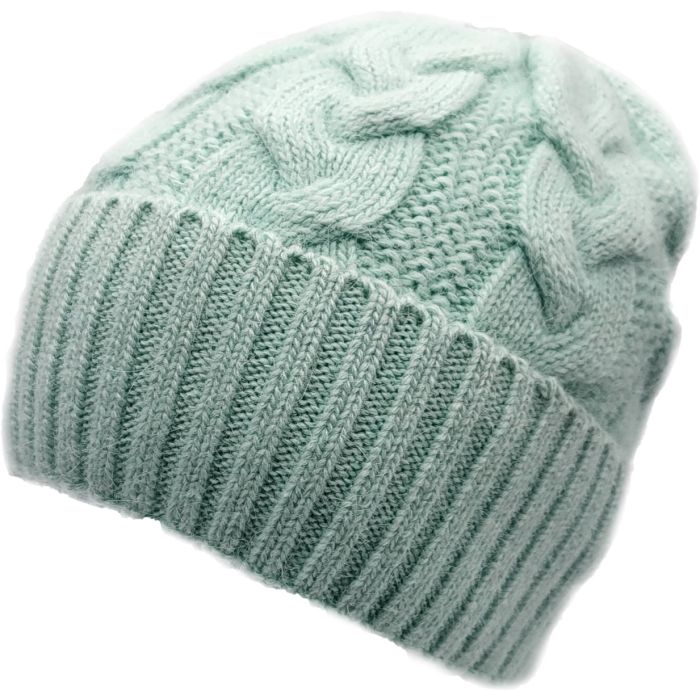 Crisscross Knit Angora Beanie (12Pcs)