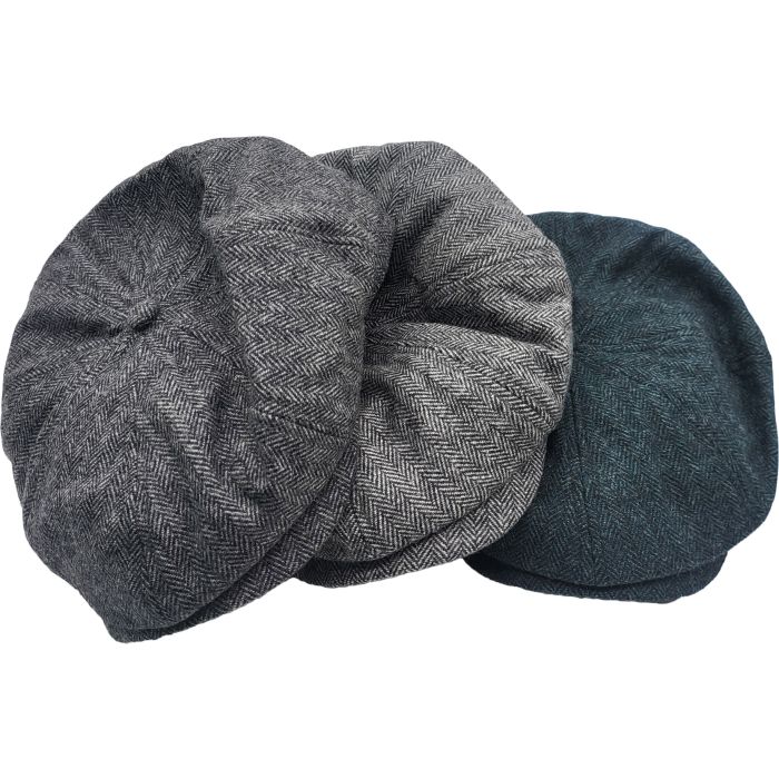 Herringbone Newsboy Cap (12Pcs)