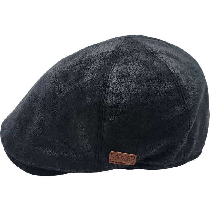 Faux Leather Flat Cap