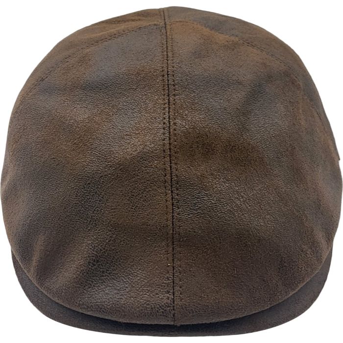 Faux Leather Flat Cap