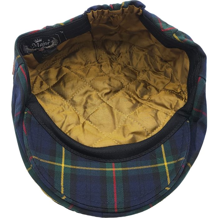 Scottish  Blue Tartan Flat Cap