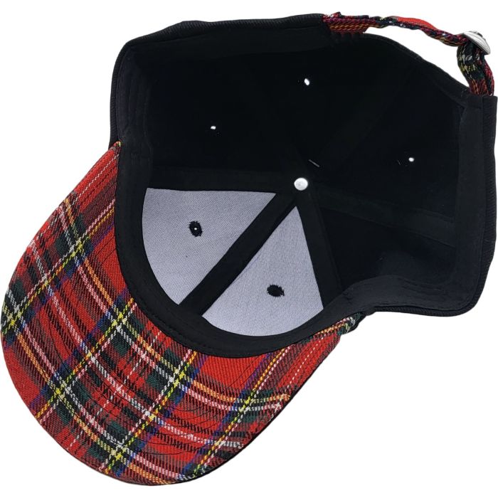 Black/Tartan Baseball Caps (12 Pcs)