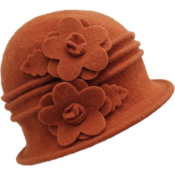 Women's Wool Vintage Cloche Hat