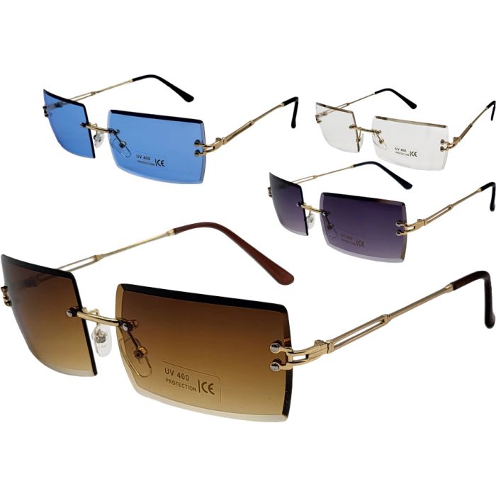 Rectangular Rimless Sunglasses (12pcs)