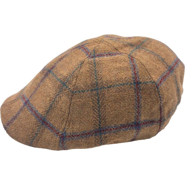 Check Tweed 6-Panel Flat Cap