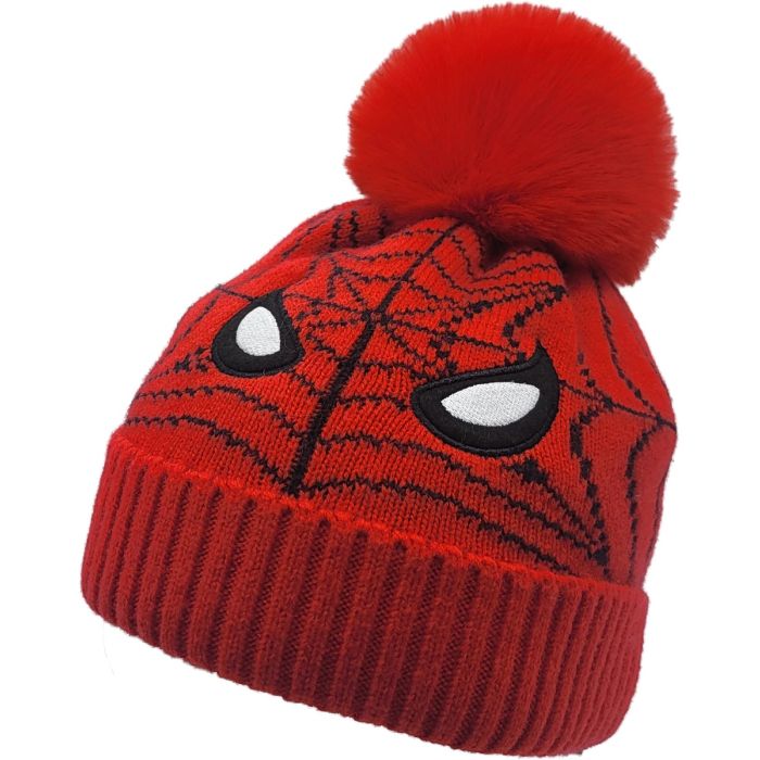 kids Spiderman Pompom Beanie (12Pcs)