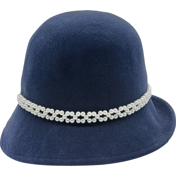 Womens Wool Felt Cloche Hat