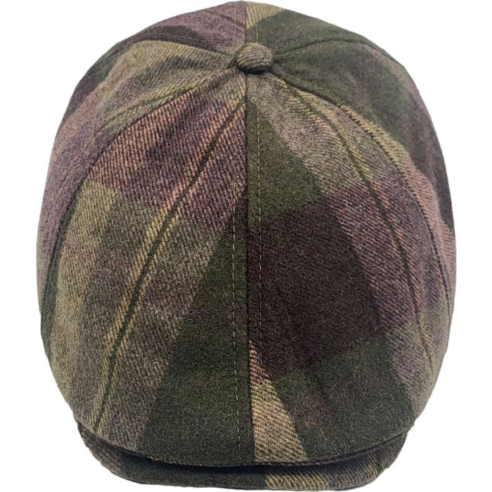 Checked 6-Panel Flat Cap