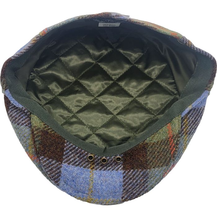 100% Wool Checked Flat Cap