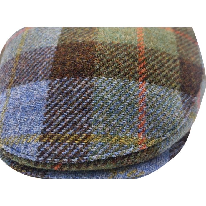 100% Wool Checked Flat Cap