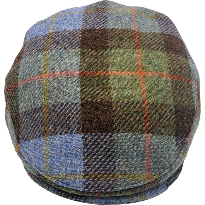 100% Wool Checked Flat Cap